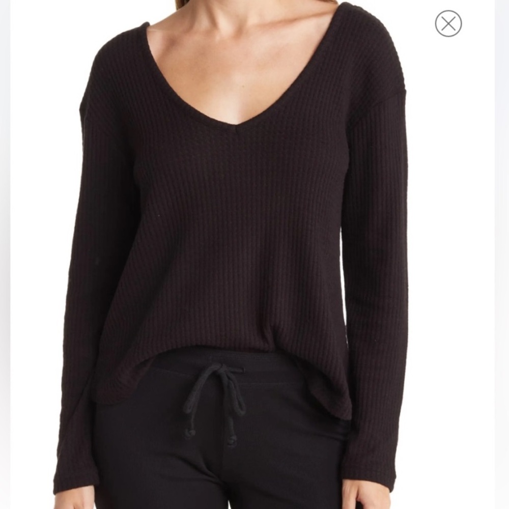 Nordstrom Abound Wide Neck Waffle Knit PJ/Loungewear